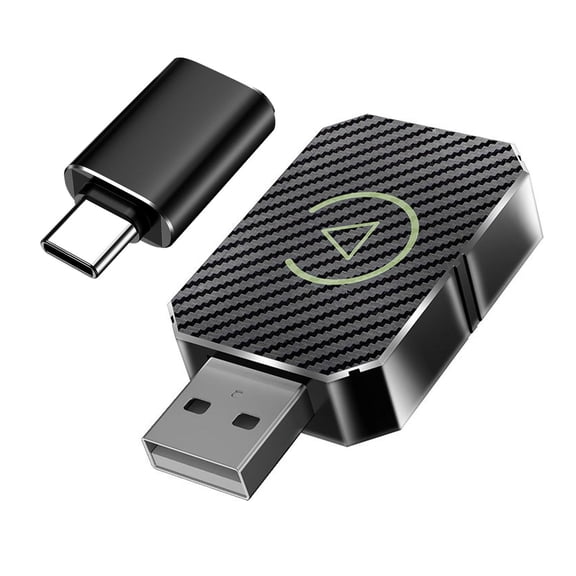 Wireless CarPlay Adapter 2in1 iPhone Android Auto USB Dongle Convert Wired to Wireless Bluetooth Car Stereo Receiver