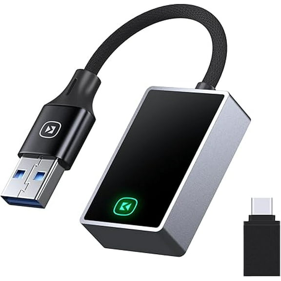 Wireless CarPlay Adapter for Apple CarPlay, Convert Wired to Wireless CarPlay Adapter for iPhone, Plug & Play 2-in-1 Apple Car Play Support OTA, Compatible with iPhone iOS 10+/ Android 11+ (L3)