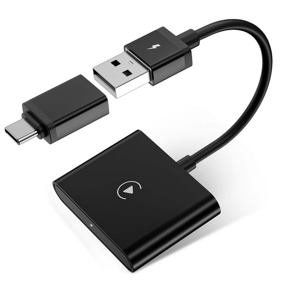 Wireless CarPlay Adapter for Apple Devices 2024 Upgrade, Converts Wired to Wireless Carplay Dongle Wireless Control for iPhone iOS 10+ for Cars 2015+ Black