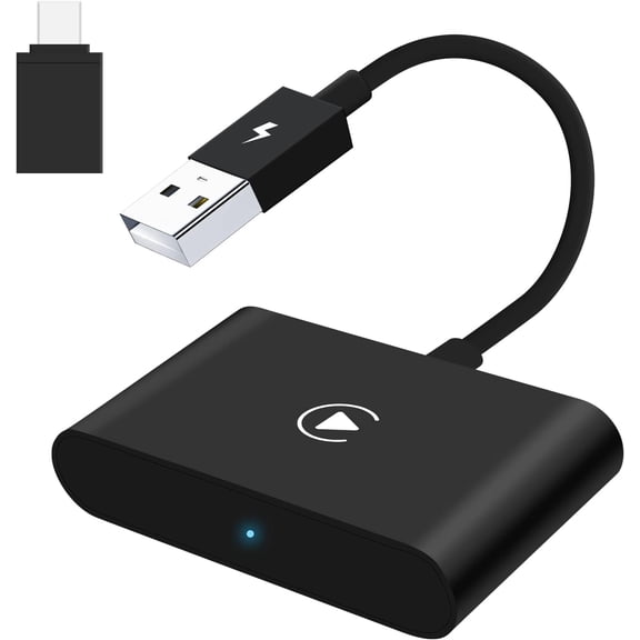 Wireless CarPlay Adapter for Apple Devices, CarPlay Dongle for OEM Wired CarPlay Cars, Convert Wired to Wireless CarPlay, Support Online Update Plug & Play Easy Use Fit for Cars 2010+& for iPhone