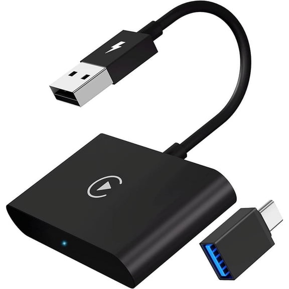 Wireless CarPlay Adapter for Apple - Stable Fast Connection for Convert Factory Wired to Wireless CarPlay Dongle Cars for iPhone - No Latency from iOS 10+ to Screen w/USB C, Black