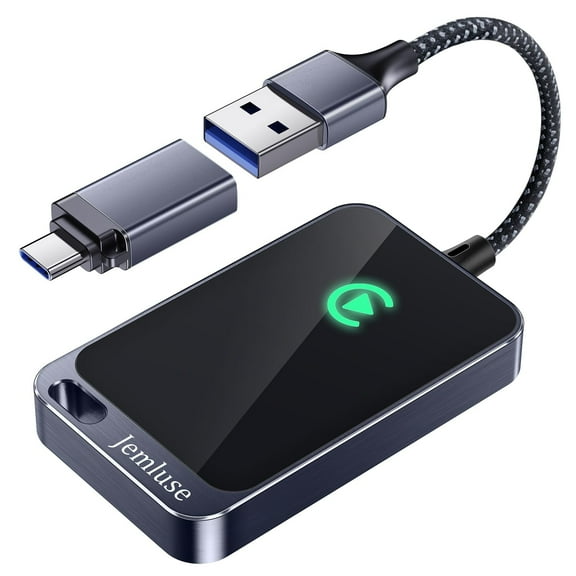 Wireless CarPlay Adapter for Apple - Stable Fast Connection for Convert Factory Wired to Wireless CarPlay Dongle Cars for iPhone - No Latency from iOS 10+ to Screen w/USB C(Pacific Blue Gray) C80