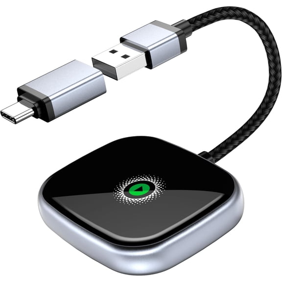 Wireless CarPlay Adapter, Car Screen Adapter for iPhone-Easily Upgrade Wired to Unwired Connectivity, Includes USB-A USB-C Dongle, Plug & Play iPhone (iOS 10 and Above)