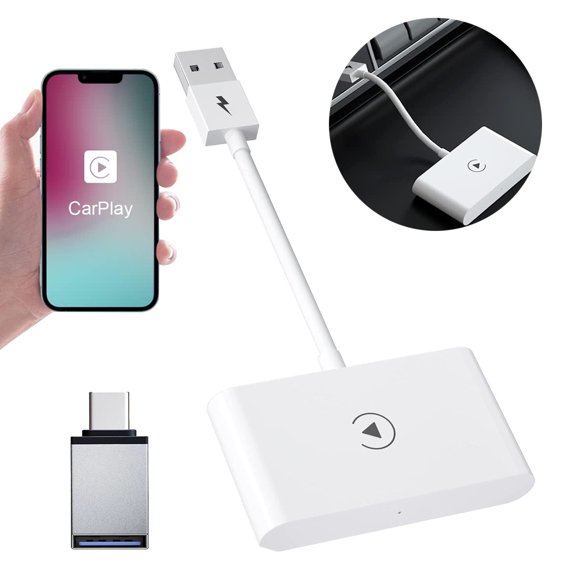 Wireless CarPlay Adapter,DFITO Plug & Play Dongle Converts Wired to Wireless,Fit for Cars with Factory CarPlay Function & iOS 10+