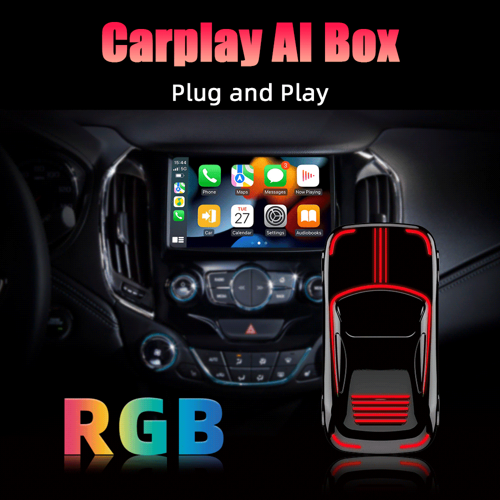 Wireless CarPlay Adapter Dongle, CarPlay Ai Box Plug And Play For OEM Car Builtin wired CarPlay