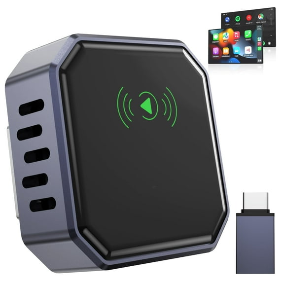Wireless CarPlay Adapter, Dyeetic 2025 Upgrade Wired CarPlay to Wireless Mini USB Design CarPlay Adapter, Plug & Play CarPlay Wireless Dongle for iPhone 6+ / Android 11+