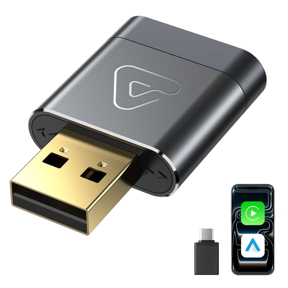 Wireless CarPlay Adapter for Apple Daily Commute, Wired to Wireless