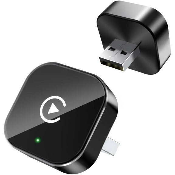 Wireless CarPlay Adapter for iPhone & Android, 2-in-1 Mini Dongle to Convert Wired to Wireless, Plug & Play for Stable Control & No Delay.