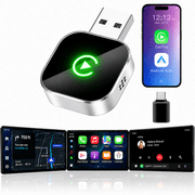 Wireless CarPlay Adapter for iPhone & Android Auto,Fast Auto-Connect, with Compact Size, Plug-and-Play Convenience, Stable Connection for CarPlay & Android Applications, Black