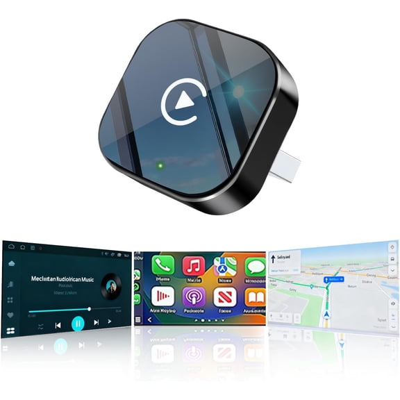 Wireless CarPlay Adapter for iPhone/Android | Plug & Play Universal USB Adapter, Converts Wired to Wireless CarPlay & Android Auto with Stable Fast Connection
