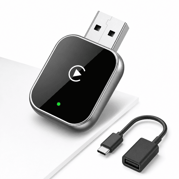 Wireless CarPlay & Android Auto Adapter 2-in-1, USB-A/USB-C Plug & Play, No Delay Auto Connection, Convert Factory Wired to Wireless, Works with iPhone (iOS 10+) & Android (11+), Fit for 1000+ Cars