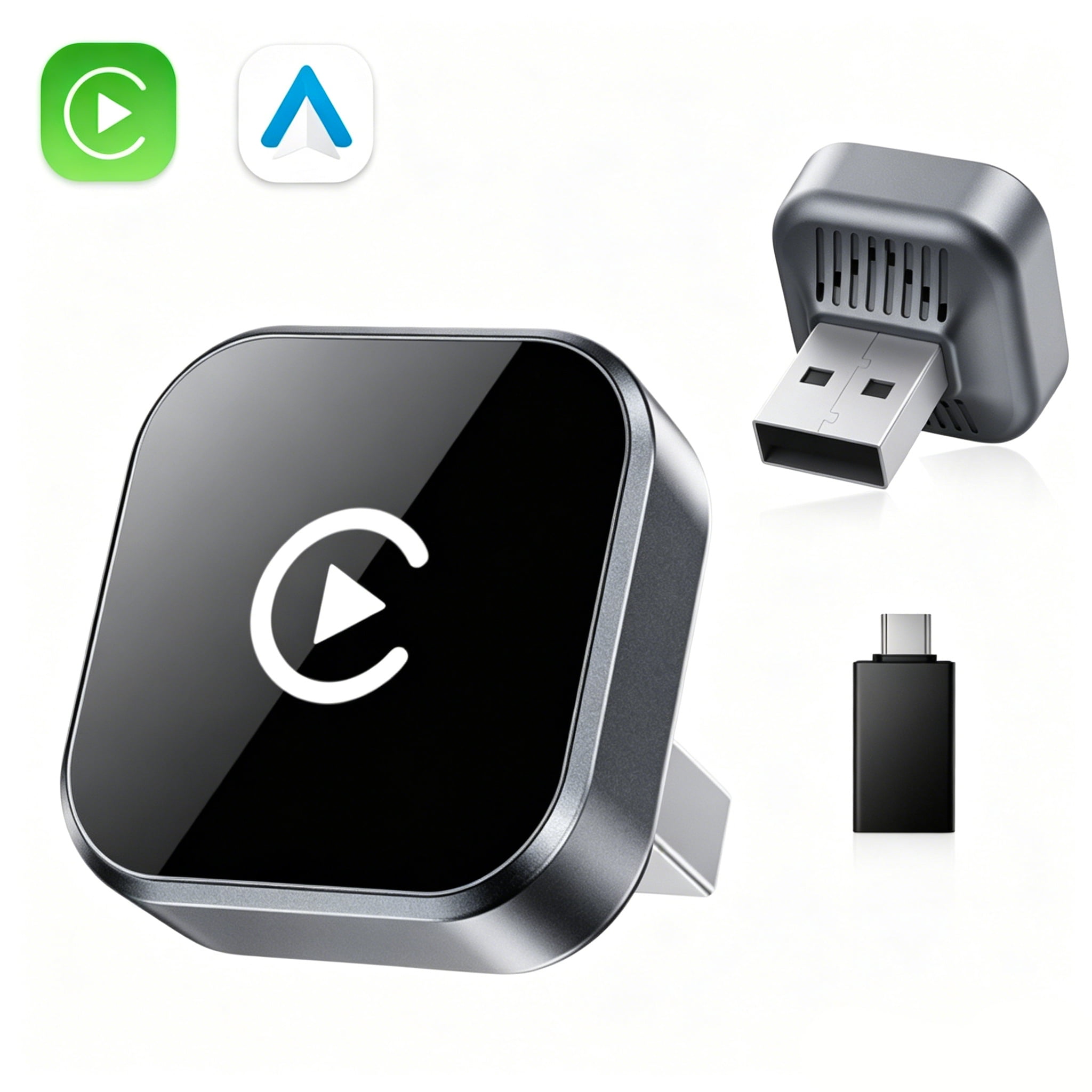 Wireless CarPlay & Android Auto Adapter, 2026 Upgraded Wired to Wireless for Apple CarPlay and Android Auto, Mini USB De