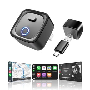 Android Auto Wireless Adapter Plug-and-Play for Android & iPhone, WiFi 6 + BT 5.4, 2-Device Memory, Auto-Pairing, OTA Ready, for 2016+ Vehicles
