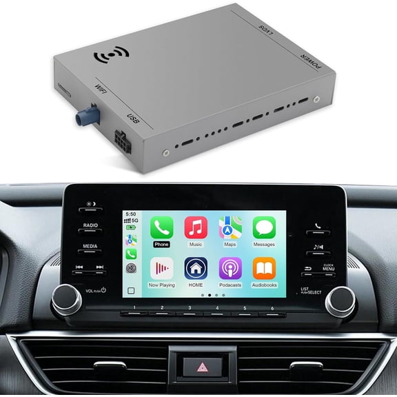 Wireless CarPlay & Android Auto Receiver SmartBox for 7-inch Non-Touchscreen Honda Accord 10th Carplay Interface Retrofit kit Decoder