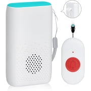 Wireless Caregiver Pager Nurse Alert System SOS Call Button Vibration Pager With 58 Melodies 4 Volume Levels For Patients Seniors Elderly Home Monitoring