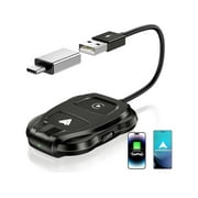 Wireless Carplay Adapter,Upgrade 2 in 1 Plug & Play Dongle, Converts Wired CarPlay to Wireless, One-Click Switching to Instantly Adapt to Android and Apple Devices