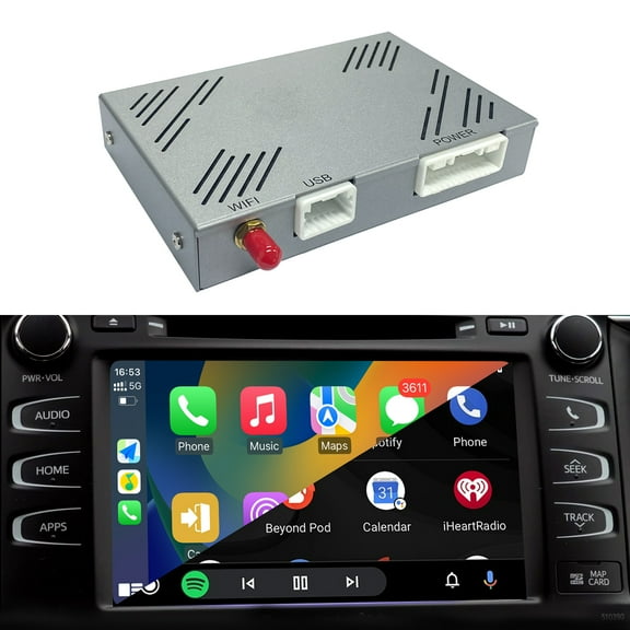 Wireless Carplay/Android Auto Module for Toyota Tacoma/Tundra/Prius/Highlander/RAV4/4Runner with Entune2.0 & Touch2 2014-2019, Supports USB Video Playback, Mirroring,Camera,Original Car OEM Control