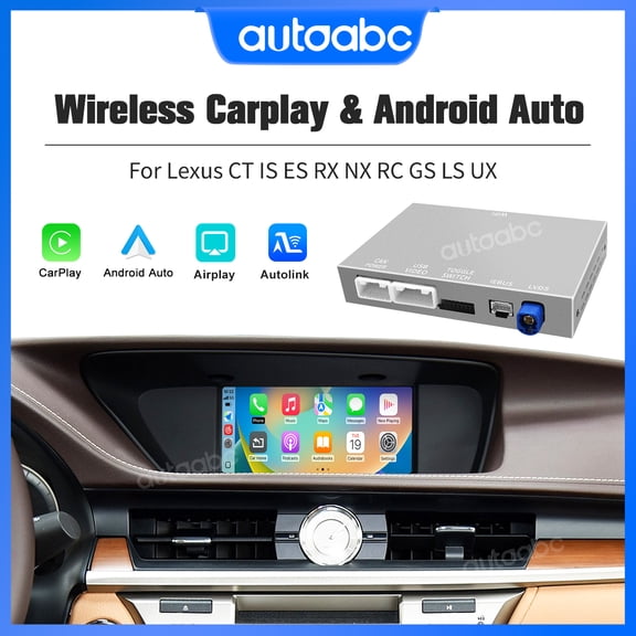 Wireless Carplay Android Auto adapter for 2013-2020 Lexus CT Series with a Knob Models