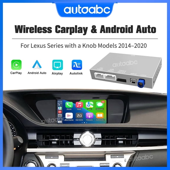 Wireless Carplay Android Auto interface adapter for Lexus CT Series with a Knob Models 2013-2020