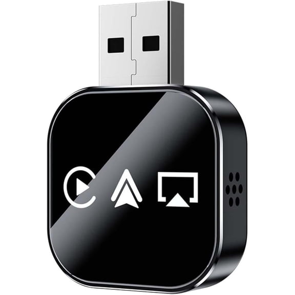Wireless Carplay Mirror Link Adapter – Supports iOS & Android, Wired to Wireless, Fast Stable Connection, Ideal for Road Trips, Business, Family Cars