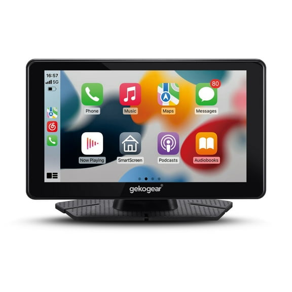 Wireless Carplay Screen for Car, 7" IPS Portable Car Stereo Touch Screen with Wireless Android Auto, Backup Camera, Car Audio Receivers with Voice Control, Bluetooth, GPS Navigation