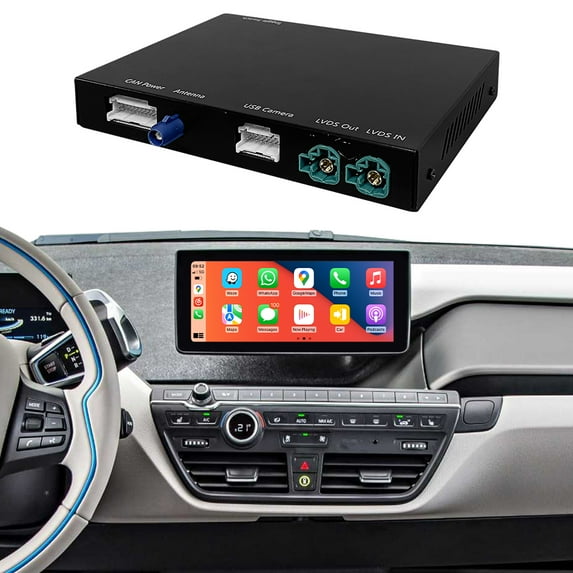 Wireless Carplay Wireless Android Auto for BMW i3 I01 2012-2017 with NBT System Mirrorlink, Reverse Camera Navigation