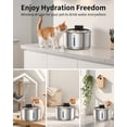 thumbnail image 1 of Wireless Cat Fountain Stainless Steel, 1Gallon/135oz Battery Operated Automatic Pet Drinking Fountain - Cordless Dog Water Dispenser with 8 Replacement Filters for Cats Indoor, 1 of 8