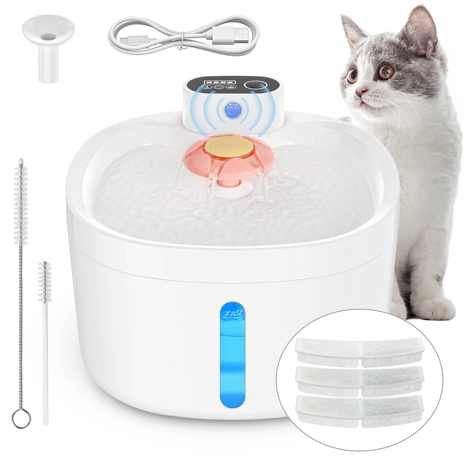 2 Liter Water Fountain for Pets ? Automatic Electric Water Dispenser
