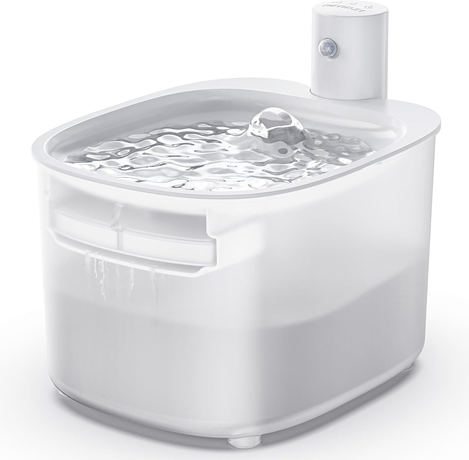 Wireless Cat Water Fountain, Automatic Sensor-Activated Water Dispenser,88oz / 2.6L Rechargeable Battery Operated Cordless Pet Water Fountain for Cats Indoor with Motion Sensor, Ultra Quiet Pump