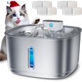 thumbnail interactive-video image 1 of Cat Water Fountain, 108oz/3.2L Pet Water Fountain Stainless Steel, Dog Water Dispenser... 1 of 13