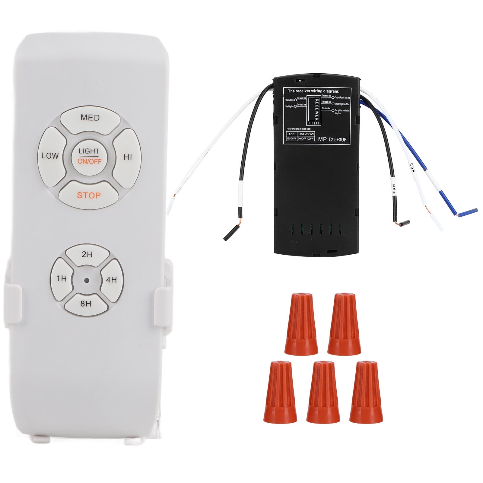 Dreamhall ON/OFF 220V Wireless Light RF Remote Control Switch and Receiver  Kit for Ceiling Lights, Fans, Lamps, No Wiring 1 Way
