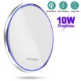thumbnail image 1 of Wireless Charger 10W Qi Wireless Charging Compatible with iPhone 11/11Pro/11Pro Max/Xs Max/XS/XR/X/8 Plus, Compatible with Galaxy S9/S9+/S8/S8+ 5W for All Qi-Enabled Phones (White), 1 of 8
