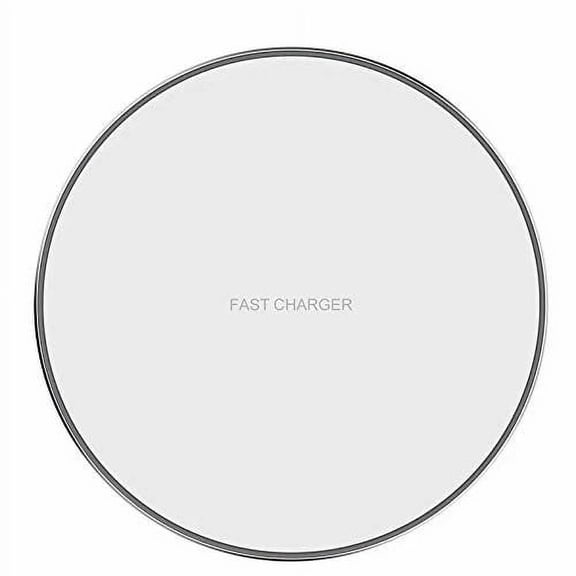 Wireless Charger 10W Qi Wireless Charging Compatible with iPhone 11/11Pro/11Pro Max/Xs Max/XS/XR/X/8 Plus, Compatible with Galaxy S9/S9+/S8/S8+, 5W for All Qi-Enabled Phones-White