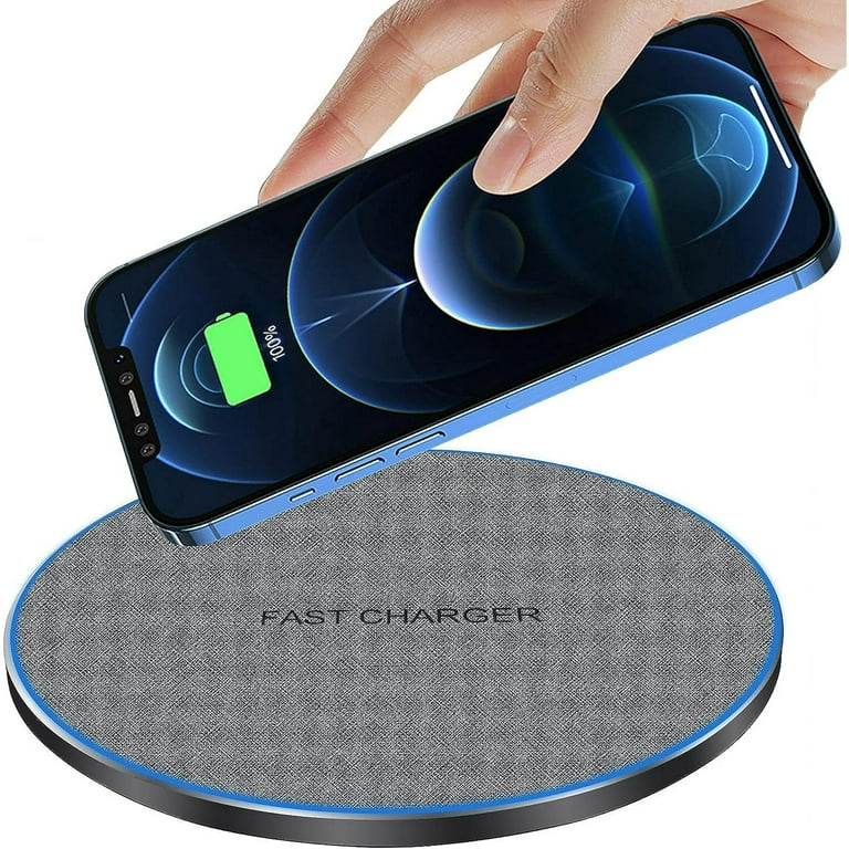 Triple Wireless Charger Pad - 15W Fast Charging Station for Apple iPhone  15/14/13/12 Pro/Max/Plus, AirPods, Qi-Certified 3-in-1 Charging Mat for