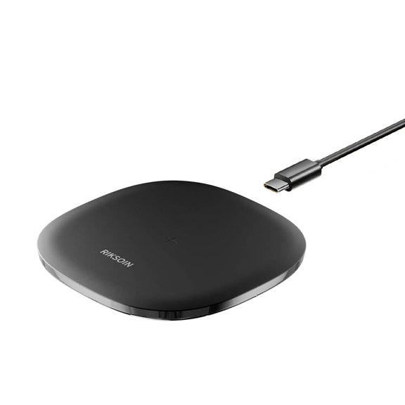 Wireless Charger, 15W Fast Wireless Charging Pad Compatible with iPhone,Samsung,Android and more Phones that support QI Charging-Black