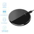thumbnail image 1 of Wireless Charger 15W Max Fast, Qi-Certified Metal Glass Fast Wireless Charging Pad for iPhone 12/12 Pro/12 Pro Max/11/11 Pro Max/XS Max/XR/X/8, Galaxy S20/S10/S9/S8,(No AC Adapter), Black, 1 of 9