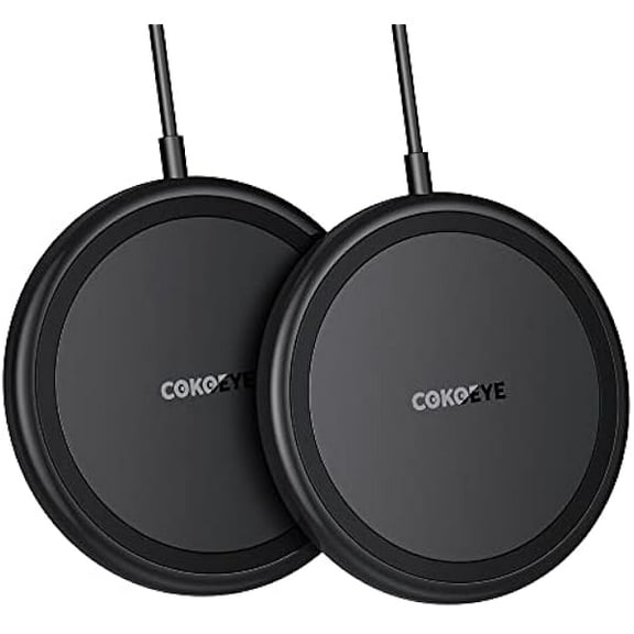 Wireless Charger, 15W Max Fast Wireless Charging Pad 2-Pack Compatible with iPhone16/16Plus/16Pro /16ProMax/iPhone15/15Pro/15Plus/14/13/12/Samsung S24 /S24Ultra/S23Ultra/S22/S21,AirPods Pro 2