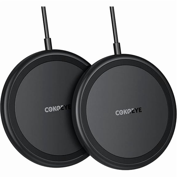 Wireless Charger, 15W Max Fast Wireless Charging Pad 2-Pack Compatible with iPhone16/16Plus/16Pro /16ProMax/iPhone15/15Pro/15Plus/14/13/12/Samsung S24 /S24Ultra/S23Ultra/S22/S21,AirPods Pro 2