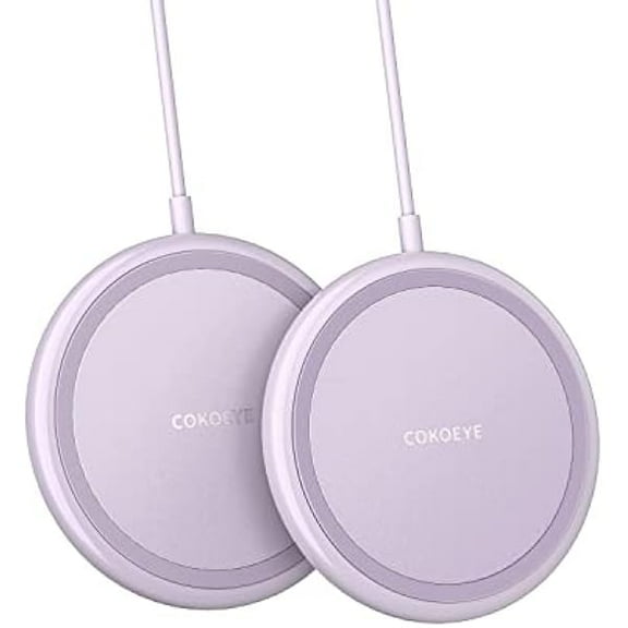 Wireless Charger, 15W Max Fast Wireless Charging Pad 2-Pack Compatible with iPhone16/16Plus/16Pro /16ProMax/iPhone15/15Pro/15Plus/14/13/12/Samsung S24 /S24Ultra/S23Ultra/S22/S21,AirPods Pro 2