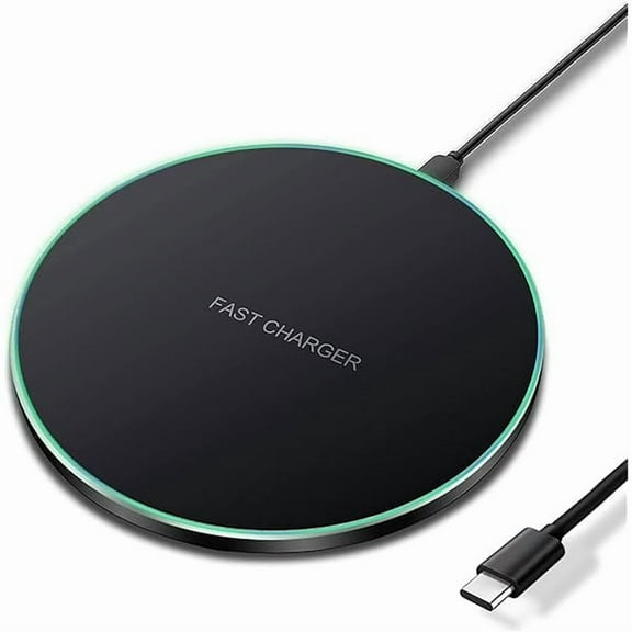 Wireless Charger 20W Max Fast Wireless Charging Pad Compatible with iPhone 11 12 13 14 15 16 Pro/Pro Max, iPhone Xs/XS Max/XR/8 Plus, Air Pods Pro/3/2; for Samsung Galaxy/Note, Galaxy Buds (Black)