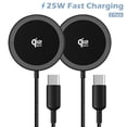 thumbnail image 1 of Wireless Charger, 25W Magnetic Charging Pad for iPhone 17 16 15 13 14 12 Series, Portable Charger for AirPods 4 3 2, Ideal for Travel Home Office, Electronics, Gifts, Black(2 Pack), 1 of 11