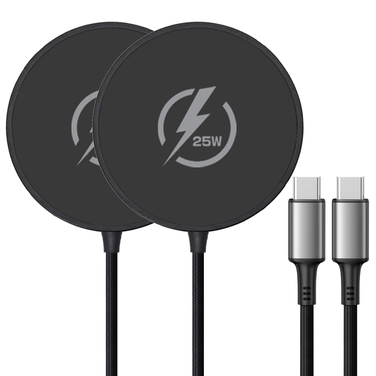Wireless Charger 2 Pack,25W Fast Charging Pad Portable Charger Compatible for iPhone 17 16 15 13 14 12 Series&AirPods