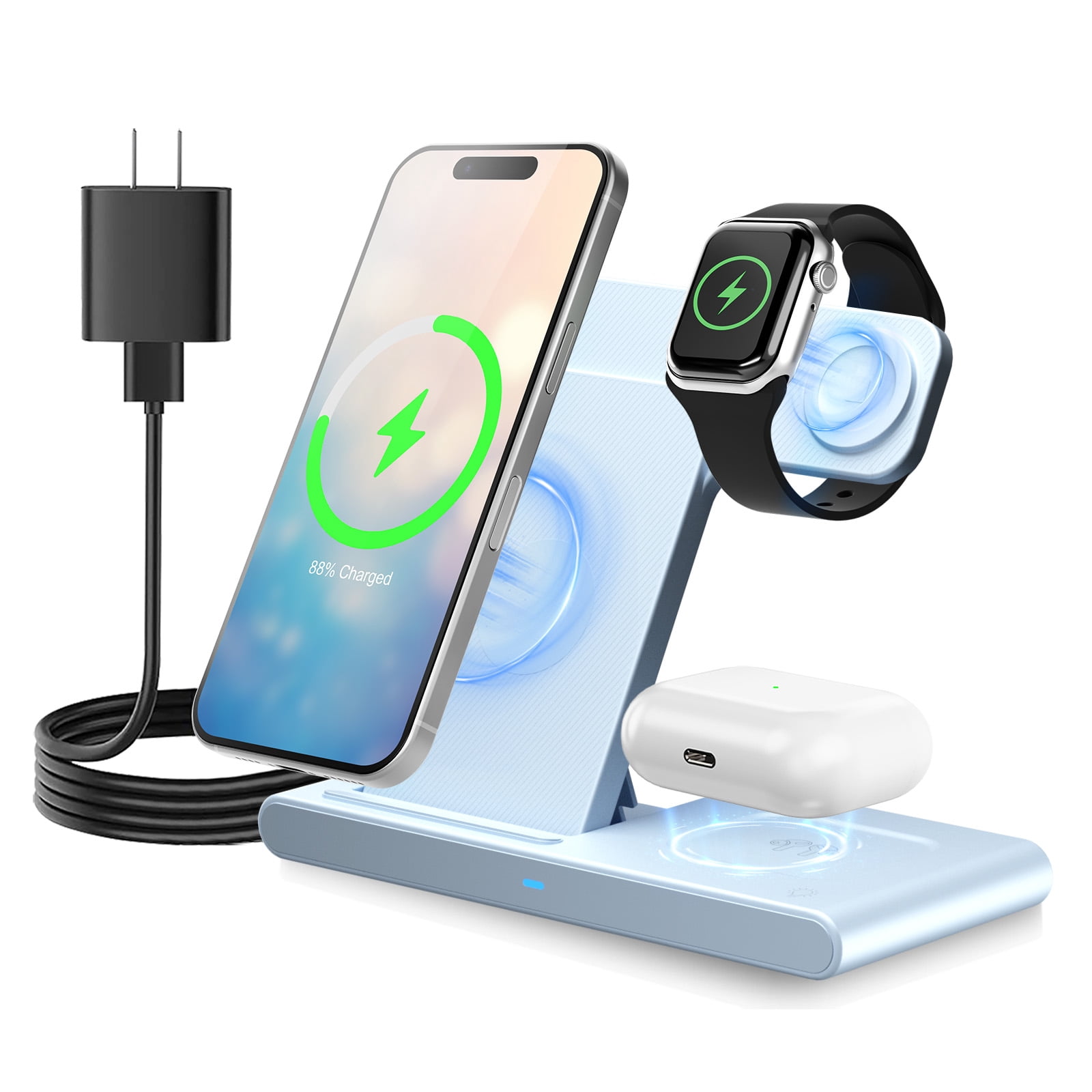 BAOKALER Wireless Charger Stand Magnetic Fast Charging Station for