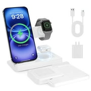 Wireless Charging Station,3 in 1 Wireless charger Compatible with iPhone 17 16 15 14 13 12 11 Pro Max Plus XS XR X 8,for Airpods 4 3 2 Pro,for iWatch 9 8 Ultra 2 SE 7 6 5 4 3 2