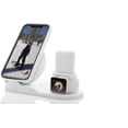 thumbnail image 1 of Wireless Charger, 3 in 1 Qi 10W Wireless Charging Dock Station Compatible for Apple iWatch 1/2/3/4, Airpods, iPhone 11 Pro Max/X/XS Max/8, Fast Charging Stand (White), 1 of 8