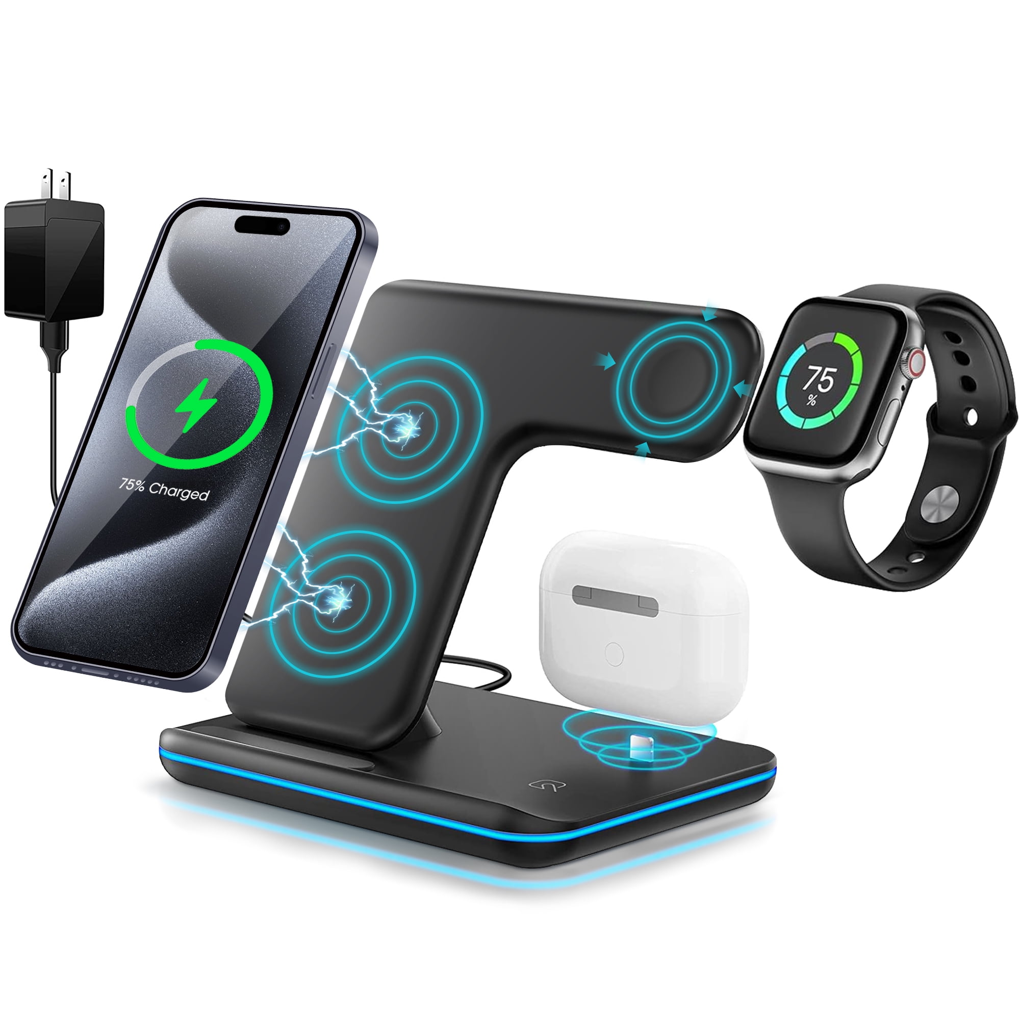  Lightning Deals 3 in 1 Wireless Charging Station, 15W