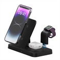 thumbnail image 1 of Wireless Charger, 3 in 1 Wireless Charging Station, Fast Wireless Charger Stand for iPhone 13/12/11/Pro/Max/XS/XR/X/8/Plus, for Apple Watch 7/6/5/4/3/2/1SE, for AirPods 2/Pro(Black), 1 of 8