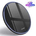 thumbnail image 1 of Wireless Charger Black Fast Ultra Slim 10W Wireless Charging Station Qi-Certified，Universal Wireless Charging Station Pad Compatible for Smart Phones and Other QI Devices(No AC Adapter), 1 of 8