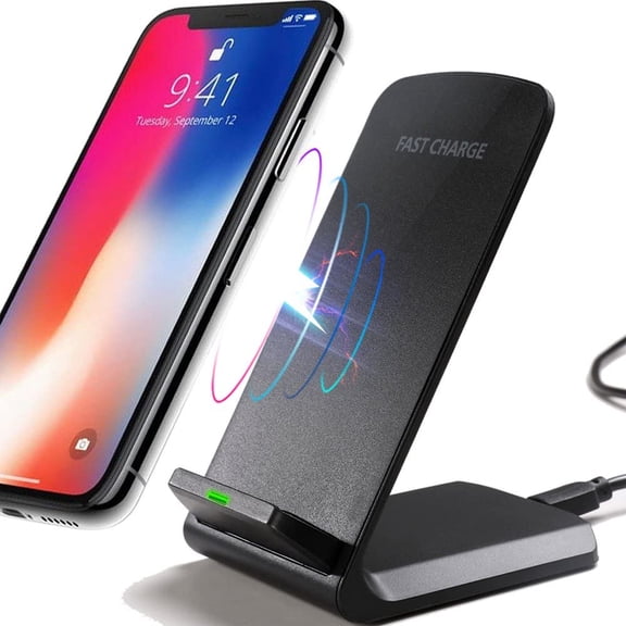 Wireless Charger Compatible With Google Pixel 5/6/7/8/9/10 - 10W Fast Stand Detachable 2-Coils Charging Pad