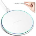 thumbnail image 1 of Wireless Charger Compatible with iPhone 16 15 14 13 12 11 Pro Max/Mini/Plus/XR/X/8, 15W Max Fast Wireless Charging Pad Mat for Samsung Galaxy S23/S22/S21/S20/S10, Galaxy Buds, 1 of 6